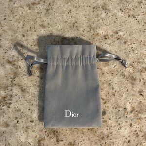 Dior gray earrings pouch